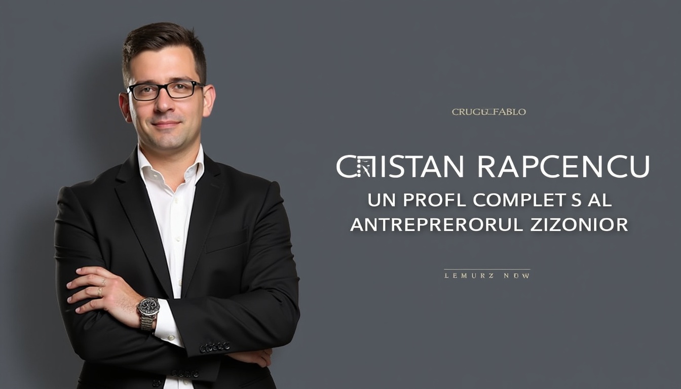Portretul antreprenorului Cristian Rapcencu, simbol al viziunii și succesului.